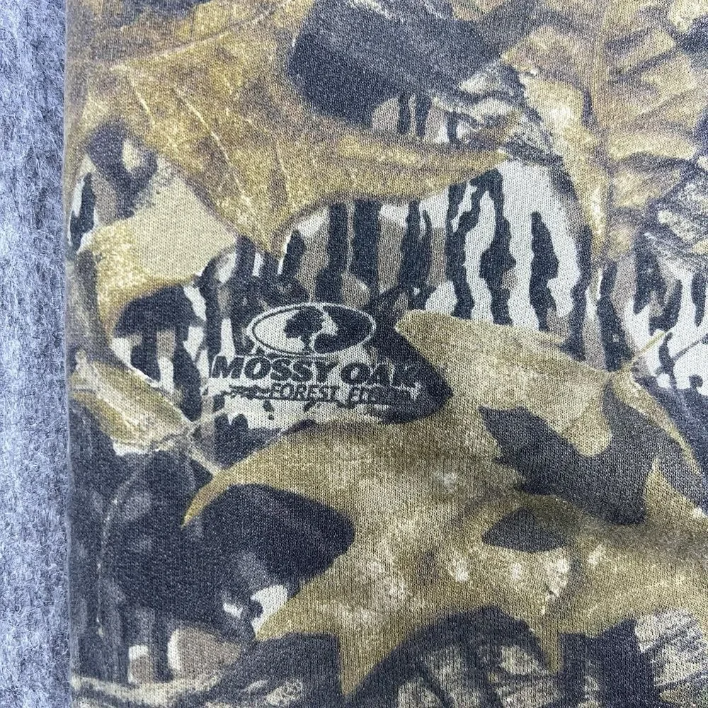 Vtg Jerzees Outdoors Men’s Sweatpants Mossy Oak Camo Drawstring Baggy Size XL